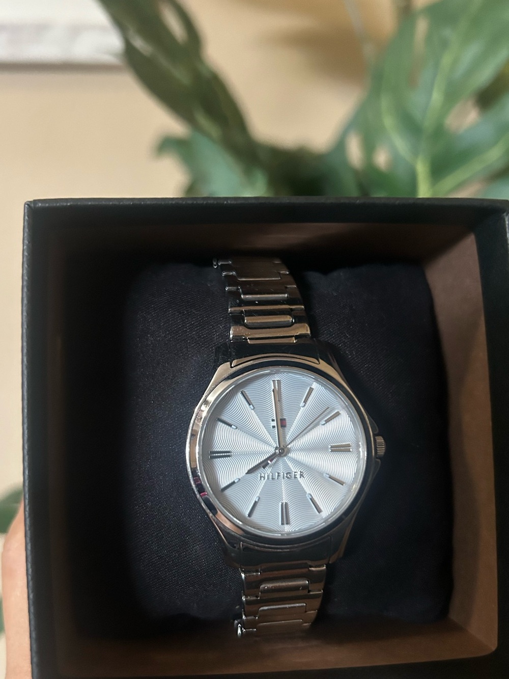 Tommy Hilfiger Silver and White Women's Stainless Watch